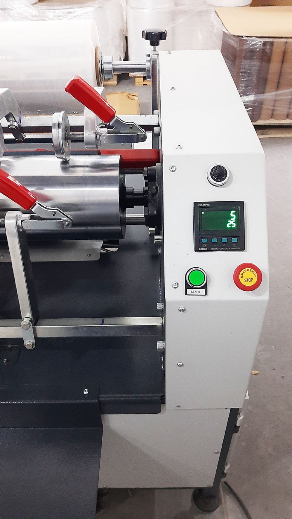 Semi-Automatic Slicing Stretch Wrapping Machine